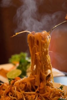 Thai Dishes Spicy Pad Thai.