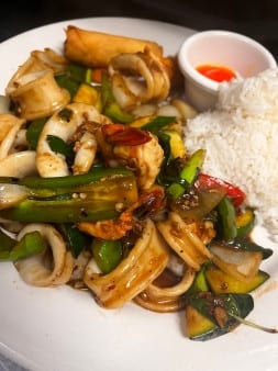 Spicy Squid & Shrimp.