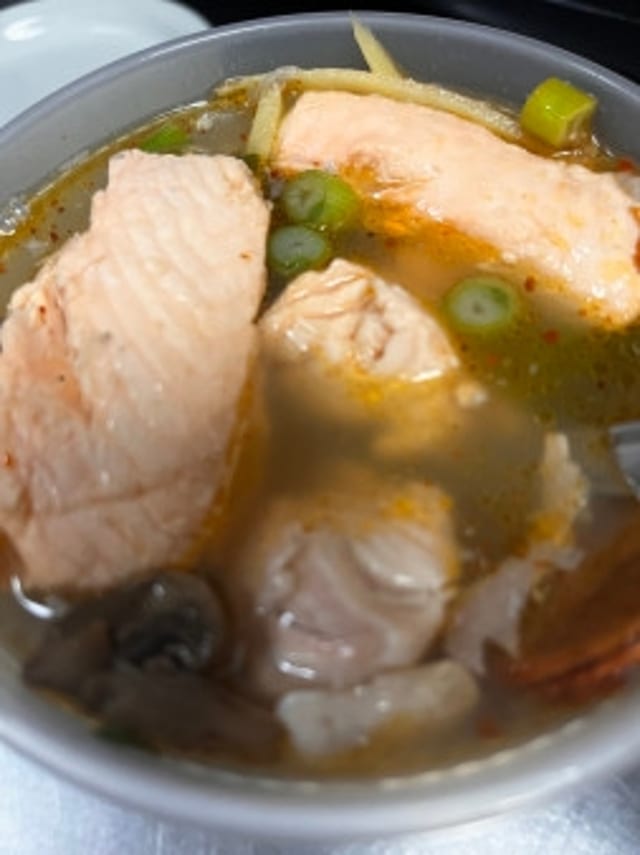 Tom-Yum Salmon Soup.