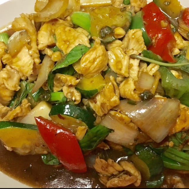 Lunch Spicy Thai Basils.