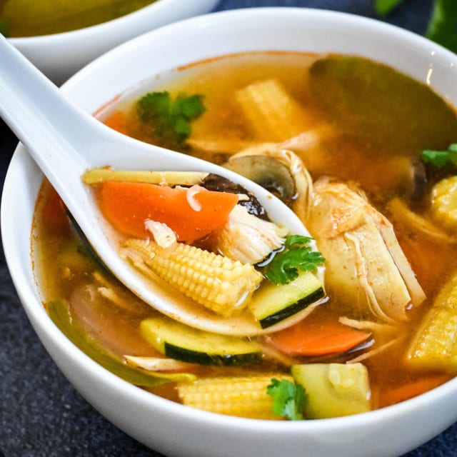 Hot & Sour Vegetables Soup.